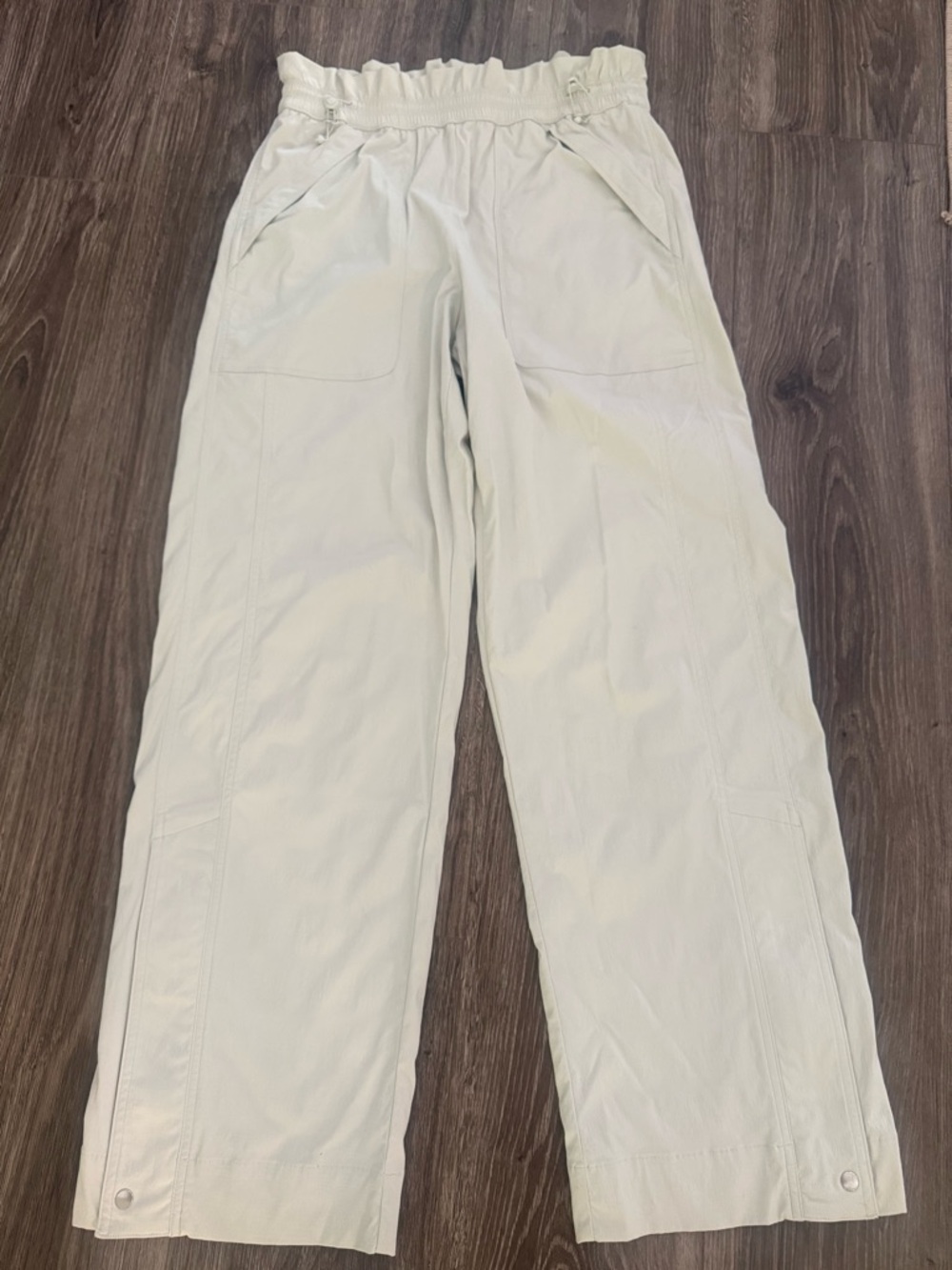 Athleta Light Cream Elastic-Waist Pull-On Pants